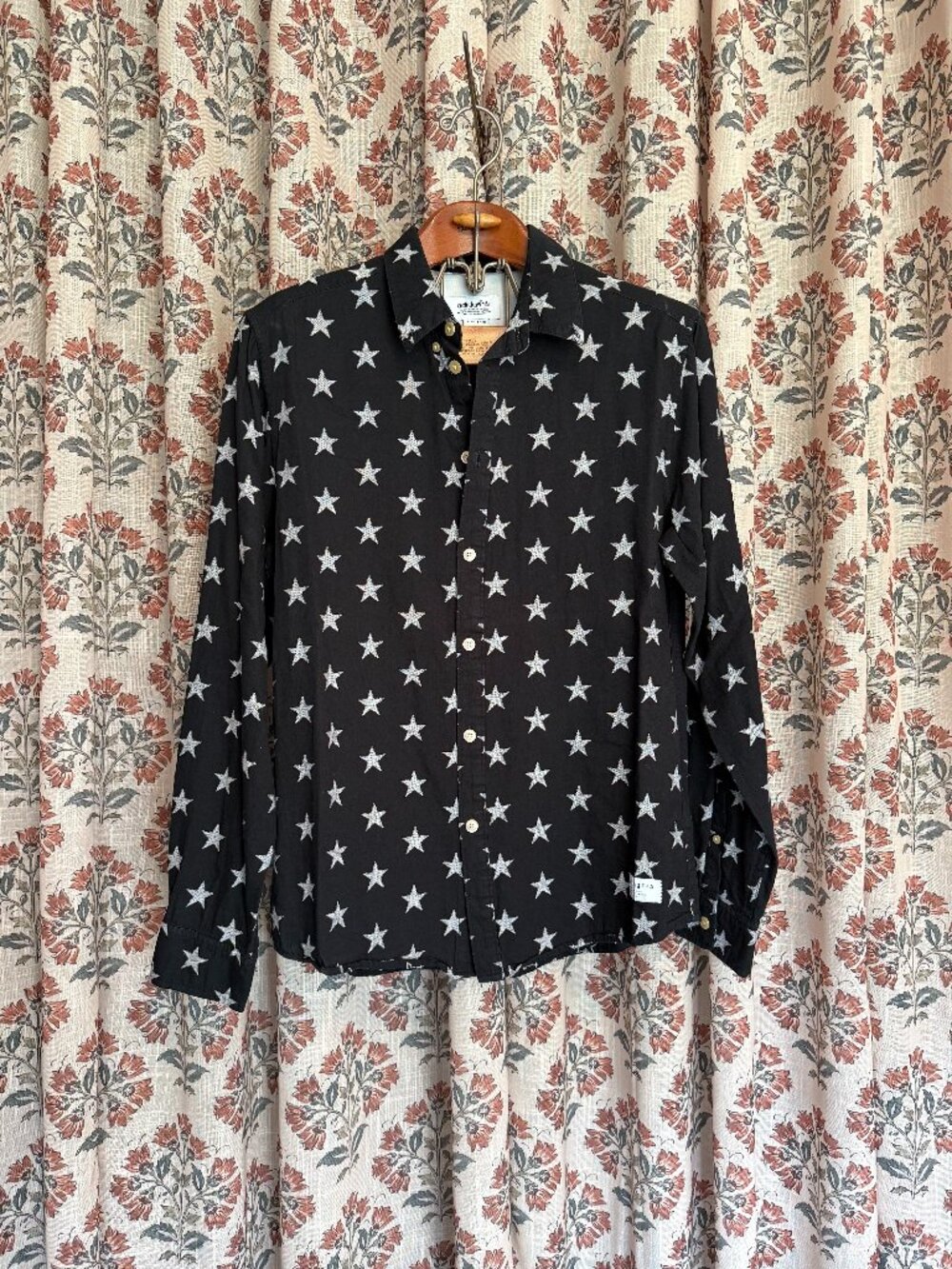 Men's Adidas Star Button Down Shirt Medium